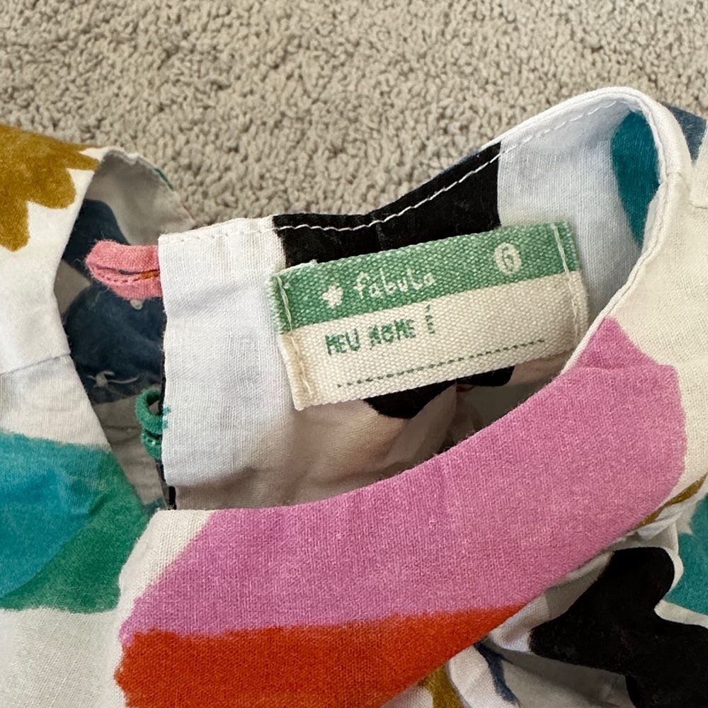 FARM Rio White Multicolor Geometric Ruffle Romper - Picture 2 of 7